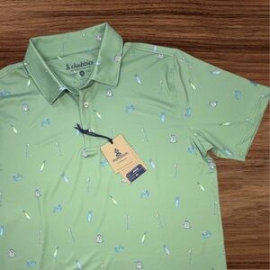 Chubbies Men’s Green Performance Golf Polo. Size Medium - NWT